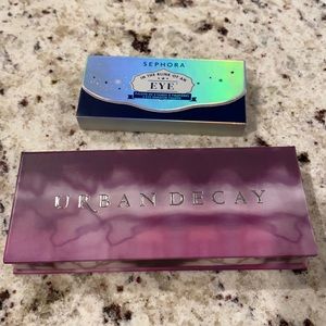 Urban decay palette and Sephora All About Eyes